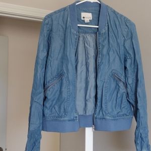 Zip up jean jacket